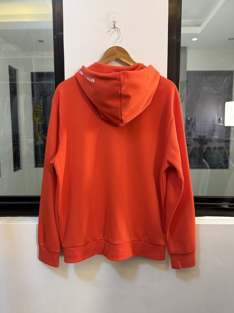 GUESS Full-Zip Hooded Sweatshirt (Category: Coats, Jackets and Outerwear) located in Paranaque City. Submitted by preluxeshop_ph (Listing ID 1470816067, Image 3). Description: Brand: GUESS •Style: Full-Zip Hooded Sweatshirt / Zip Hoodie •Color: Bright Red •Design Features: White classic GUESS triangle logo printed on the left chest, “1981 LOS ANGELES” text printed along the hood trim, full front zip closure, drawstring hood, and side hand pockets
