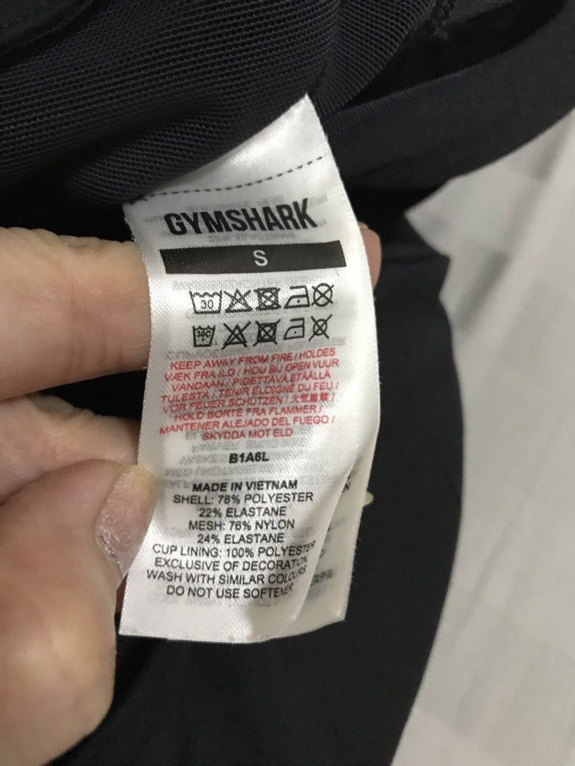 Gymshark Sportsbra (Category: Activewear) located in Manila. Submitted by freshlemon58885 (Listing ID 1470924421, Image 3). Description: Small on Tag Made in Vietnam Built In pads .