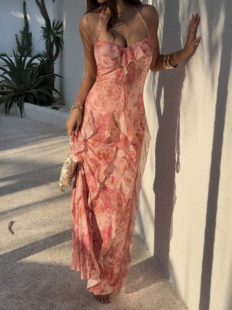 Halter Pink dress (Category: Dresses) located in Manila. Submitted by riajoyach23939 (Listing ID 1470860715, Image 1). Description: very flattering body hugging size S-M.