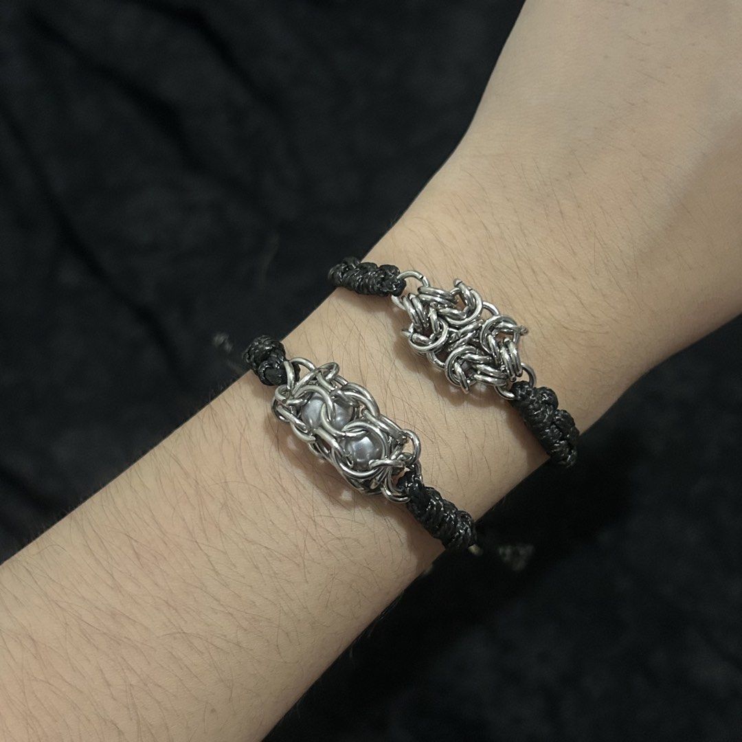 handmade chainmail bead bracelet (Category: Bracelets) located in Manila. Submitted by sophialeigh (Listing ID 1470925019, Image 2). Description: 100 each - handmade - adjustable - made to order more works on my profile ^^.