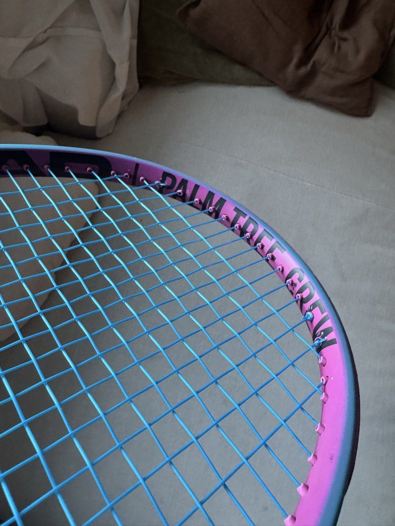 HEAD Radical MP (Category: Racket and Ball Sports) located in Manila. Submitted by sammalvv (Listing ID 1470831264, Image 2). Description: HEAD Radical MP Limited Edition - Palm Tree Crew Grip 3 Only has signs of use but no major scratches or dents Weight Unstrung: (+/- 5g) 300 Head Size (sq. in): 98 Beam Width (mm): 20-23-21 Balance (+/- 5mm): 320 mm (Head Light) String Pattern: 16x19 Length (inches): 27 Composition: Graphite, Graphene 360+.