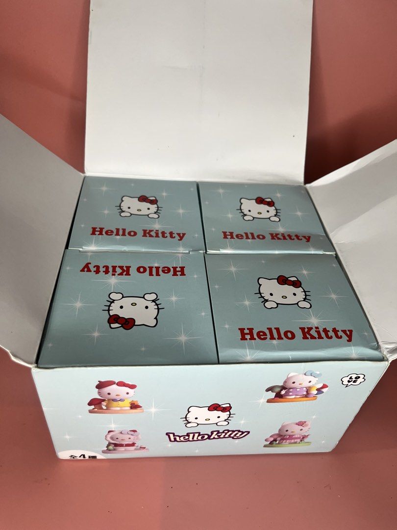 Hello Kitty Classic Collaboration Series Blind Box Set 4pcs (Category: Designer & Blind Box Toys) located in Caloocan City. Submitted by snapshop_ph (Listing ID 1470822223, Image 1). Description: - Full set of 4 Kitty classic collaboration figures - Includes individual display boxes - Figures are brand new and still sealed in original plastic packaging - 100% official Sanrio licensed merchandise by Vanguard Groups Ltd. - Rare Taiwan region exclus