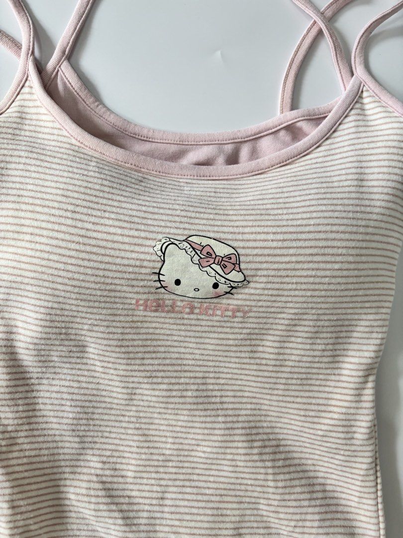 hello kitty halter top (Category: Sleeveless) located in Binan City. Submitted by byhiraeth (Listing ID 1470779067, Image 2). Description: -small to medium -has smalll washable stain -will only entertain offers since IM out of reply quota -loc is santa rosa, laguna.