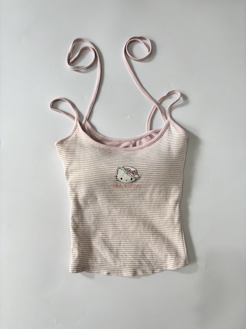 hello kitty halter top (Category: Sleeveless) located in Binan City. Submitted by byhiraeth (Listing ID 1470779067, Image 1). Description: -small to medium -has smalll washable stain -will only entertain offers since IM out of reply quota -loc is santa rosa, laguna.