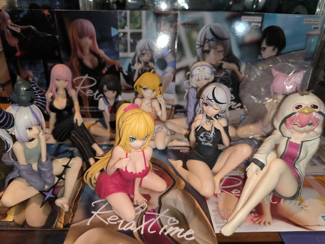 Hololive Relax Time (Category: Figurines & Statues) located in Lucena. Submitted by raishou (Listing ID 1470897524, Image 1). Description: All BiB/No BB Price negotiable/Discounts if taking two or more. ----- La+ - 600 (bundled w/hikkake ₱1000) Calli - 600 Koyori - 600 Chloe - 600 Hajime - 600 Subaru - 600 (bundled w/hikkake ₱1000) Lui - 500 (bundled w/hikkake ₱900) Haachama - 300 (bundled w/hikkake ₱600) Mel - 300 ------ MOP: Gcash/Maribank MOD: