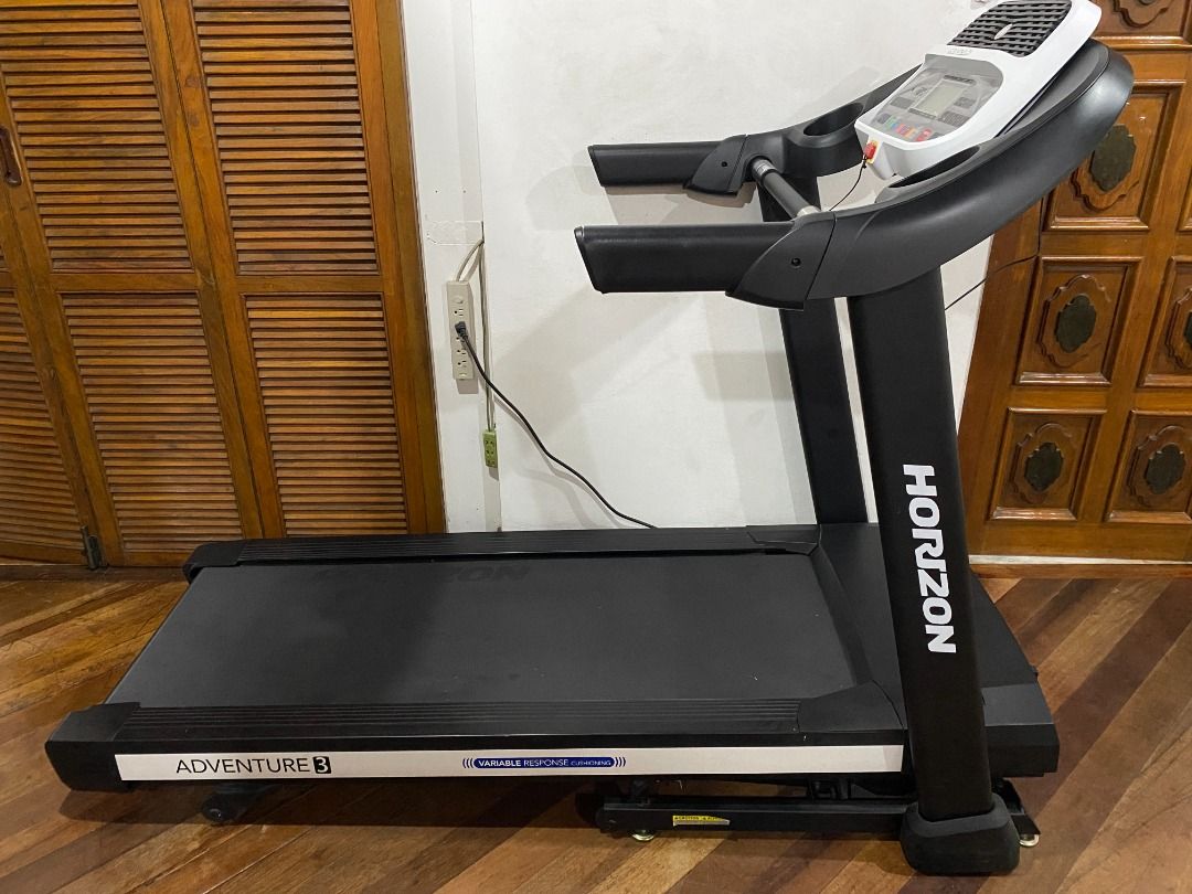 HORIZON ADVENTURE 3 - TREADMILL (Category: Cardio & Fitness Machines) located in Quezon City. Submitted by venomcc (Listing ID 1470747727, Image 3). Description: FOR SALE: Horizon Adventure 3 - Treadmill Price: ₱50,000 — Slightly Negotiable ✅ This treadmill is in excellent, almost-new condition. It was rarely used, and has been well maintained. It is clean and fully functional, with no known issues. 📍Location: Katipunan, Quezon City Delivery opt