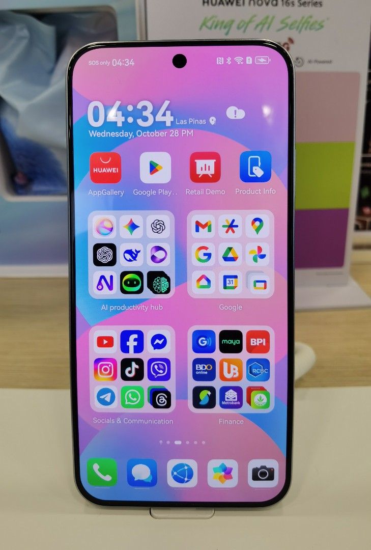 Huawei Nova 16s (Category: Huawei) located in Las Pinas. Submitted by huawei003 (Listing ID 1470822142, Image 2). Description: Specification *50 MP Periscope Telephoto Camera *True-to-Color Camera *AI Move & AI Composition *7000mAh Battery & 100W Huawei Supercharge Available Color Starry Black /Sky white /Breathing Crystal Mode of Payment 👉 CASH/GCASH/GGIVES/SPAYLATER 👉 ALL MAJOR CREDITCARDS INSTALLMENT UP TO 24 MONTHS 0% INTERES 👉 HOMECREDIT,