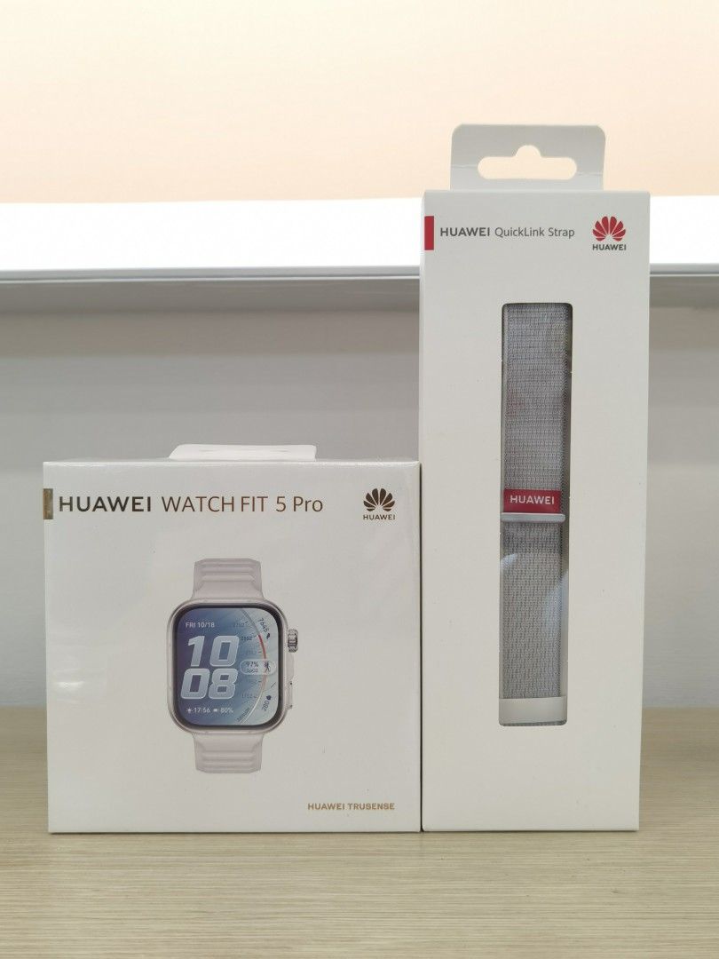 HUAWEI WATCH FIT 5 PRO (Category: Wearables & Smart Watches) located in Las Pinas. Submitted by huawei003 (Listing ID 1470811192, Image 3). Description: Specification Accurate. Comprehensive. AI-Powered *Titanium Build with 2.5D Sapphire *Advanced Outdoor Sports and Mini-Workout *Diabetes Risk Study Powered by the industry's first diabetes risk study smart wearables. *Up to 10-Day Battery life Color Available White and Black with Free Strap 😊.