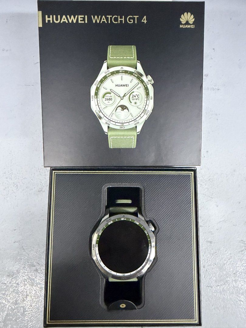 Huawei Watch GT 4 Green (Category: Wearables & Smart Watches) located in Manila. Submitted by wired_24x7 (Listing ID 1470778888, Image 1). Description: - Model: Huawei Watch GT 4 (PNX-B19) - Color: Green - Condition: lightly used - Features: Health stats tracking, sports modes, and daily notifications - Battery: Long-lasting battery life - Compatibility: Works with Android and iOS via the Huawei Health app .
