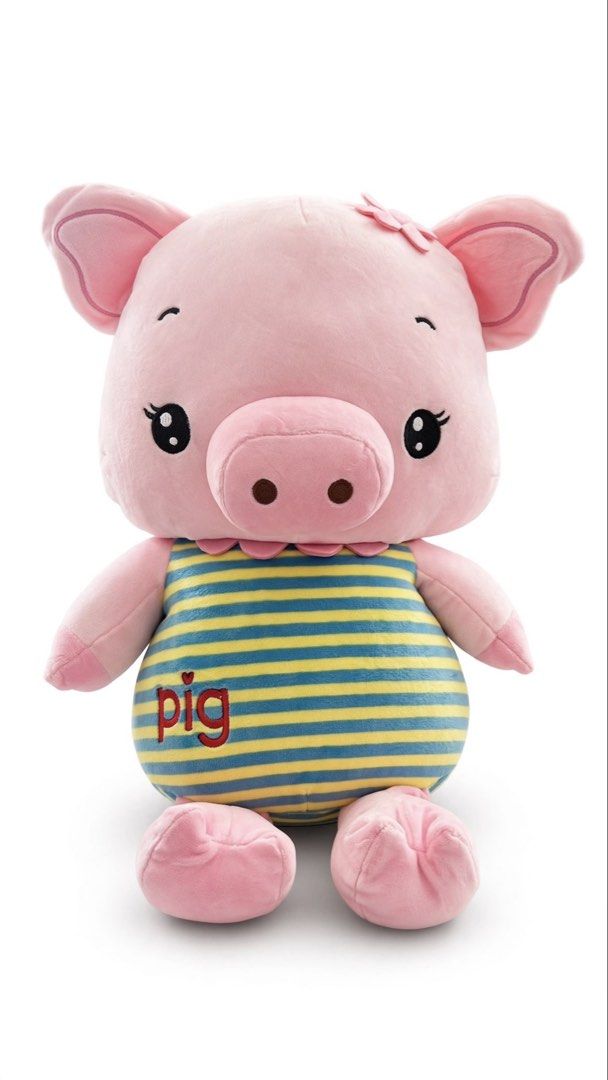 Huggable Pink Pig Plush Stuffed Toy (Category: Plushies & Soft Toys) located in Mandaluyong City. Submitted by urgifted (Listing ID 1470768138, Image 1). Description: Meet your child’s NEW BIGGEST BEST FRIEND! It’s BIGGER, SOFTER, and more YAKAPABLE than ever! At a whopping 18 INCHES TALL (approx. 60cm when seated), this is not your ordinary small stuffed toy. It’s a GIANT huggable companion that kids can truly hug, cuddle, lie on, and sleep with