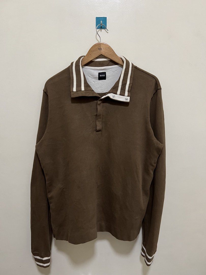 Hugo Boss Brown Sweater (Category: Coats, Jackets and Outerwear) located in Manila. Submitted by thriftpoint99 (Listing ID 1470817053, Image 1). Description: 23x27 No issue Excellent condition.