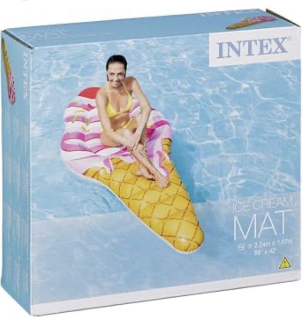 Intex Ice Cream Mat Pool Float 2.24m x 1.07m, Sports Equipment, Sports ...