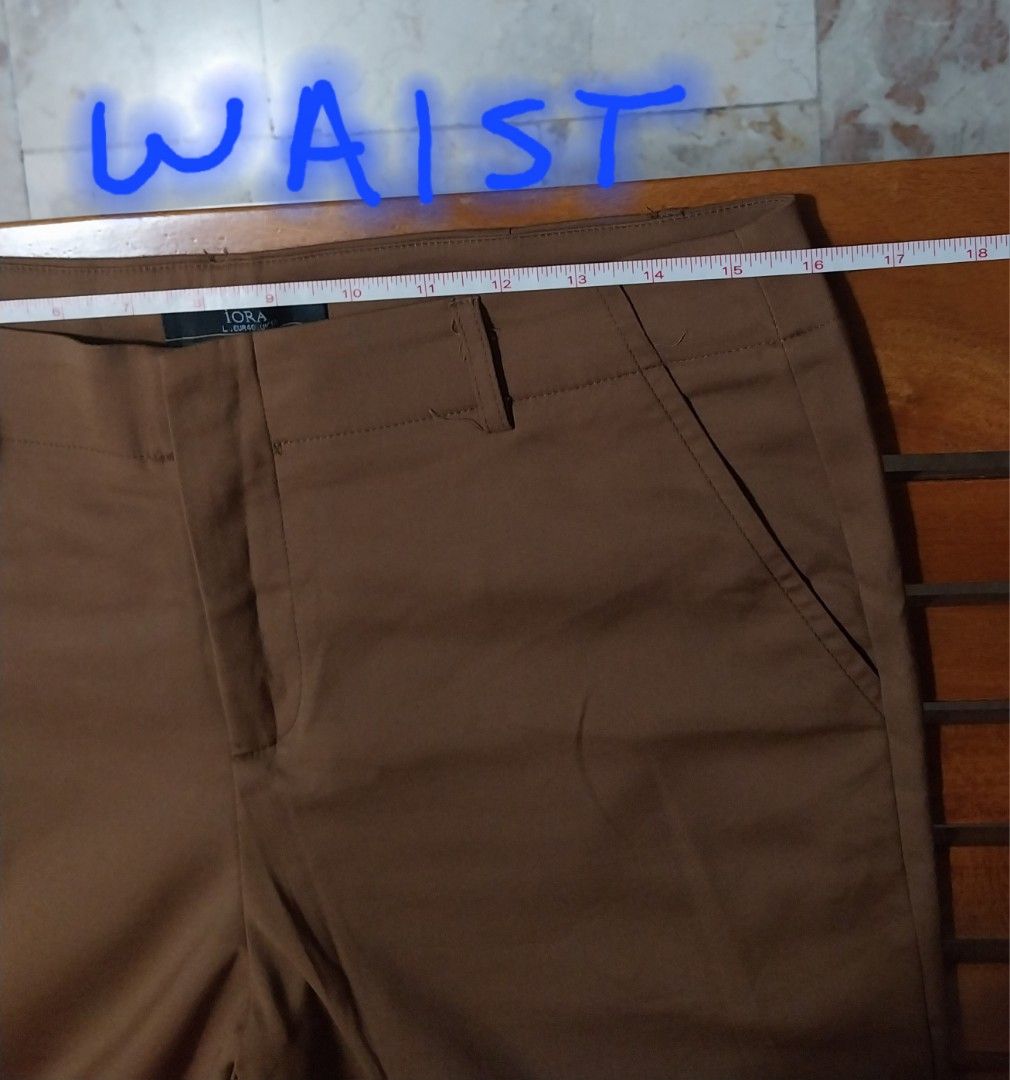 IORA Formal Trousers (Category: Other Bottoms) located in Marikina City. Submitted by positivity.thriftshop (Listing ID 1470906392, Image 3). Description: 💟 IORA Formal Trousers, chocolate brown color. Never worn nkatago lng sa closet and bought in sg (original price 1.3k) 💟 SIZE L (see attached photos for the measurements) 💚 MOP: GCash ONLY 🚚 DELIVERY OPTIONS: LBC or J&T only (shipping fee c/o buyer) 👎 NO Cancellation, return or exchange 👎