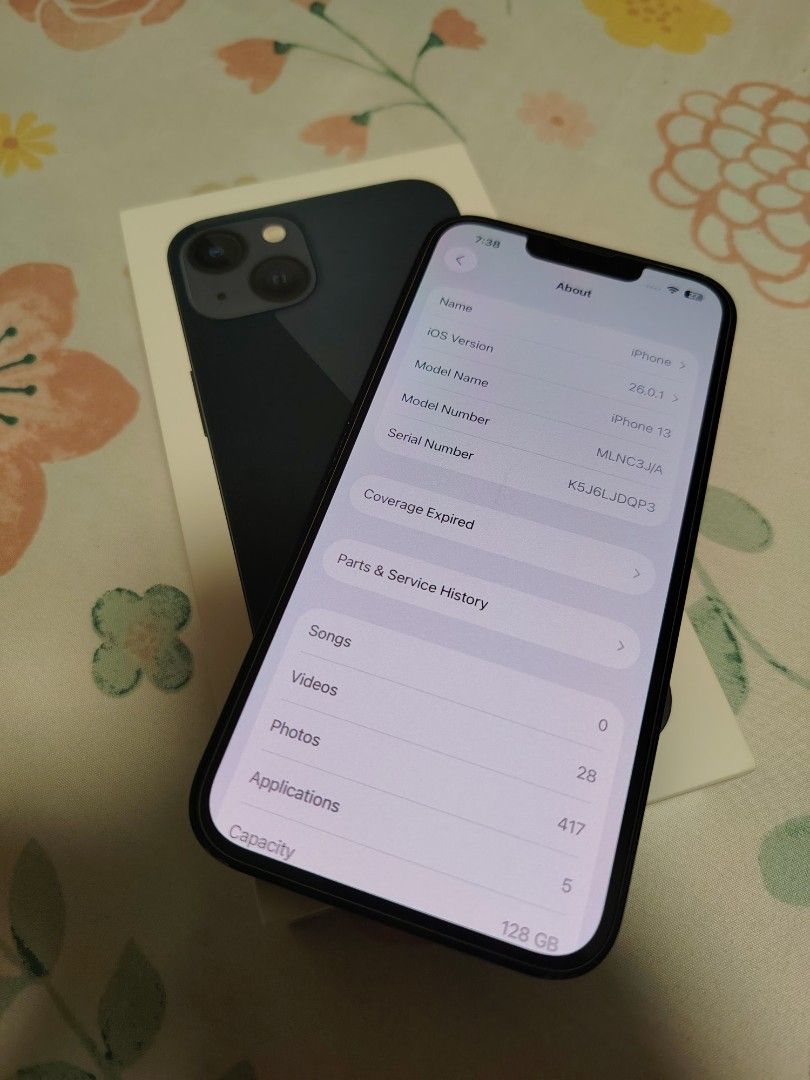Iphone 13 Fixed price (Category: iPhone 13 Series) located in Manila. Submitted by kweenpat (Listing ID 1470766361, Image 1). Description: For sale only 12999 fixed price non negotiable Iphone 13 128gb Openline 71% battery health Truetone and face id working Issue: Sign of usage paint chips Location: Quezon city Pick up only.