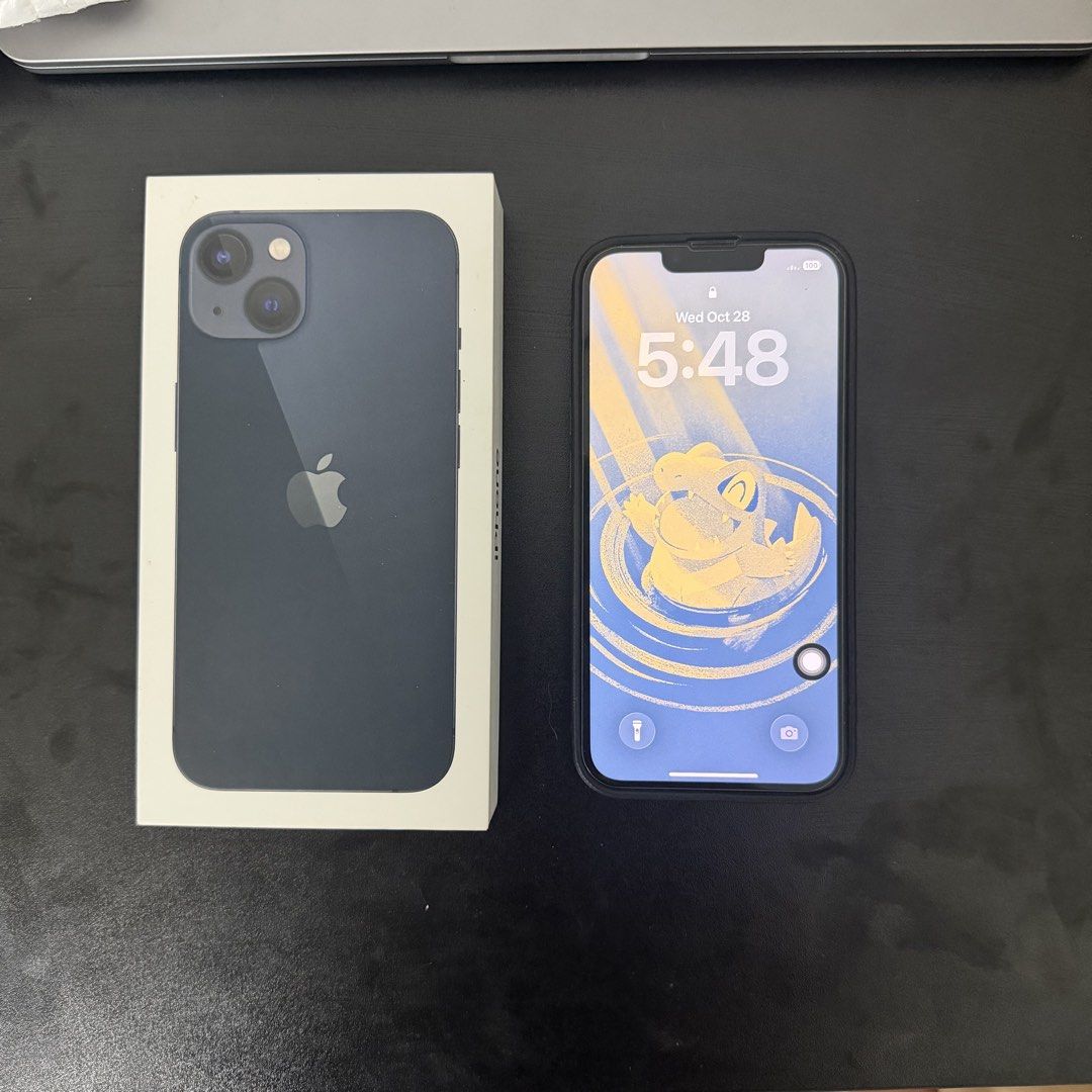 iPhone 13 Midnight 128GB HK Variant (Dual Physical Sim Capable) (Category: iPhone 13 Series) located in Manila. Submitted by justodile (Listing ID 1470847067, Image 1). Description: 128GB Midnight Black HK Variant (Dual Physical Sim) Face ID & True Tone working No history of repair Issue: Dents & Paint Chipping 78% BH PHP 14,000 - Paranaque Area .