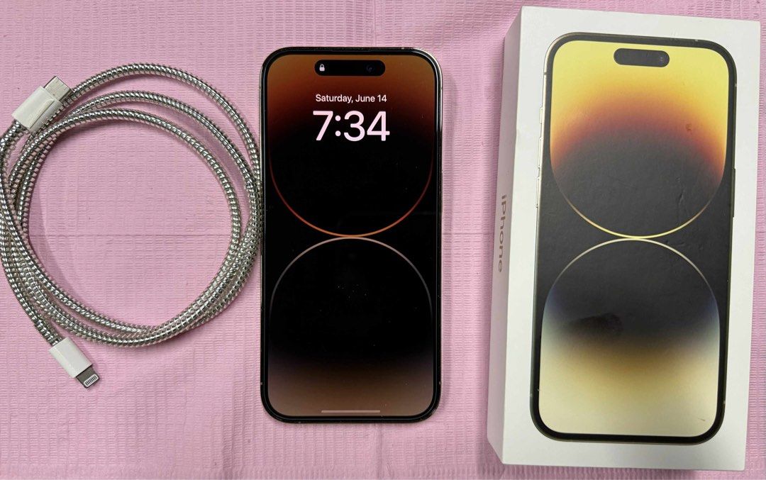 iPhone 14 Pro 128GB Smart Locked (Category: iPhone 14 Series) located in Manila. Submitted by onegaishoppermnl (Listing ID 1470873386, Image 1). Description: 📱 FOR SALE: iPhone 14 Pro 128GB (Smart Locked) ✅ Complete with original box & USB charger ✅ 77% battery health ✅ Never opened or repaired ✅ Can be reset upon meet-up for your peace of mind ✅ Very minimal signs of usage like new with screen protector and camera protector since day 1— previou