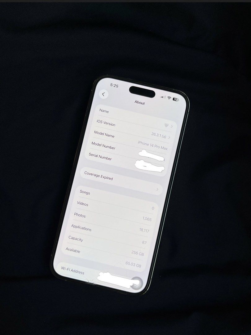 iPhone 14 Pro Max 256GB Gold Lady-Owned (Category: iPhone 14 Series) located in Cavite. Submitted by sereihee (Listing ID 1470792576, Image 2). Description: ✅ 76% Battery Health (Original Battery) ✅ with original new apple lightning cord ✅ Bought from PowerMac ✅ Lady owned ✅ NTC Approved ✅ No Sim Restrictions ✅ No History of Repair (never been opened) ✅ Reset all you want: Apple ID, Face ID, True Tone — all working ✅ All buttons/speakers working 