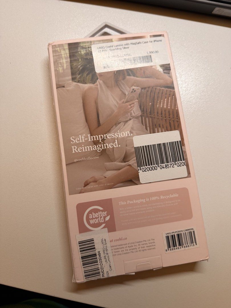 iPhone 15 Pro Case (Category: Cases & Sleeves) located in General Mariano Alvarez. Submitted by nlspnl98 (Listing ID 1470860202, Image 2). Description: Brand New Sealed Coehl Lumino Case for iPhone 15 Pro Selling a brand new, completely sealed and unused Coehl Lumino case for the iPhone 15 Pro. Features: Embedded 3D fade-resistant glitter crystals Built-in magnets for MagSafe and wireless charging compatibility Includes a reusable screen cleaner 