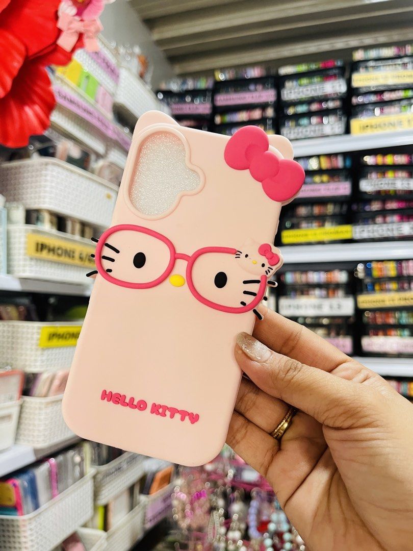 Iphone 16 Case (Category: Cases & Sleeves) located in Mandaluyong City. Submitted by co.case (Listing ID 1470810505, Image 3). Description: Hello Kitty Eyeglass- ₱220 Hello Kitty with Strawberry- ₱250 Blossom- ₱250.