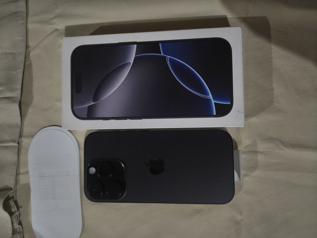 Iphone 16 Pro 1TB BRAND NEW (Category: iPhone 16 Series) located in Manila. Submitted by vastdeer-f20654 (Listing ID 1470776887, Image 2). Description: Iphone 16 Pro 1TB Storage BRAND NEW Titanium Black Still fresh from box, only opened to check device. Not connected to any ICloud account, first to login kayo. Retail launch price 100,990. Selling for 70k nalang. Negotiable for sure buyers. Open for meetups RFS not an iphone user.