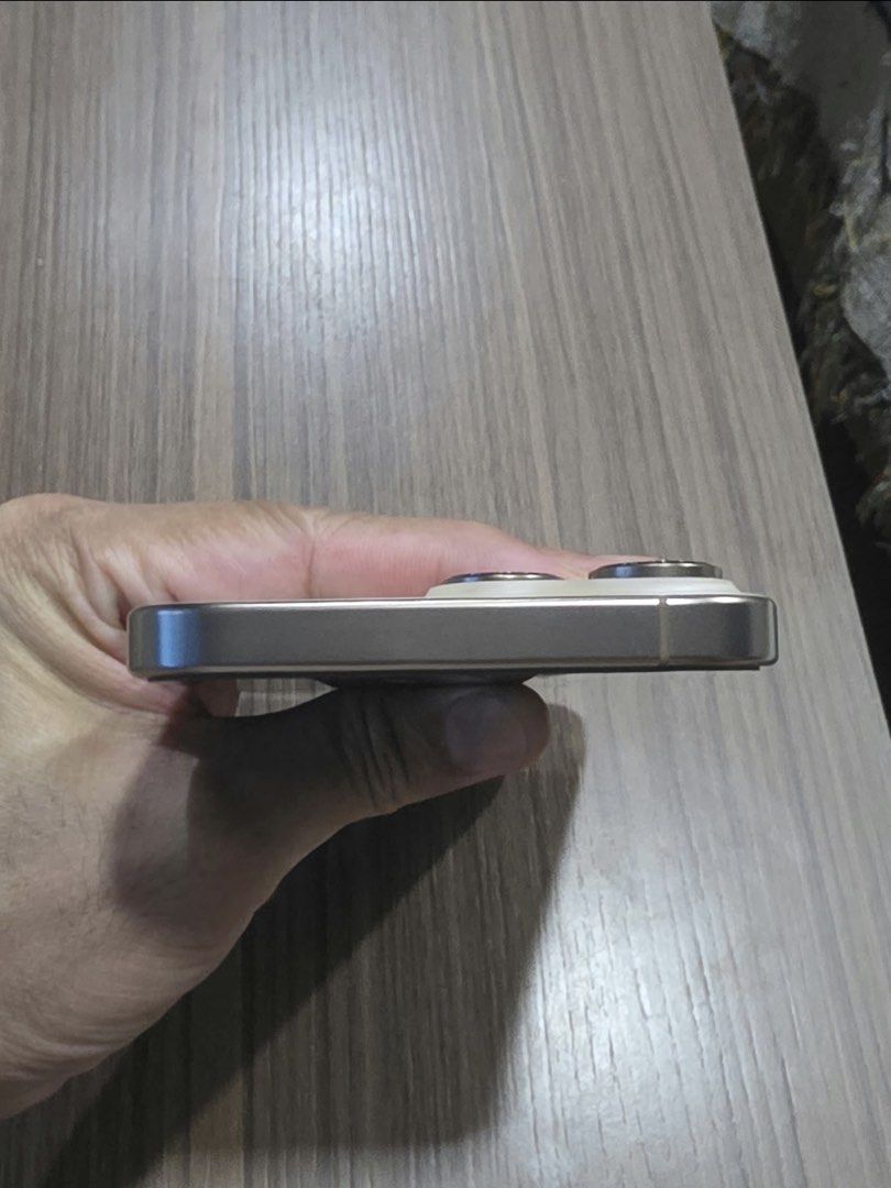 Iphone 16 Pro Max 256gb Dessert Titanium (Category: iPhone 16 Series) located in Candelaria. Submitted by keepitvirn (Listing ID 1470842385, Image 3). Description: Selling my Iphone 16 Pro Max 256gb (Dessert Titanium) 93% Battery Health No scratches No dents Only 356 Cycle Count This is just my spare phone, so mukhang bago pa talaga! ☺ RFS: Upgraded to higher unit.