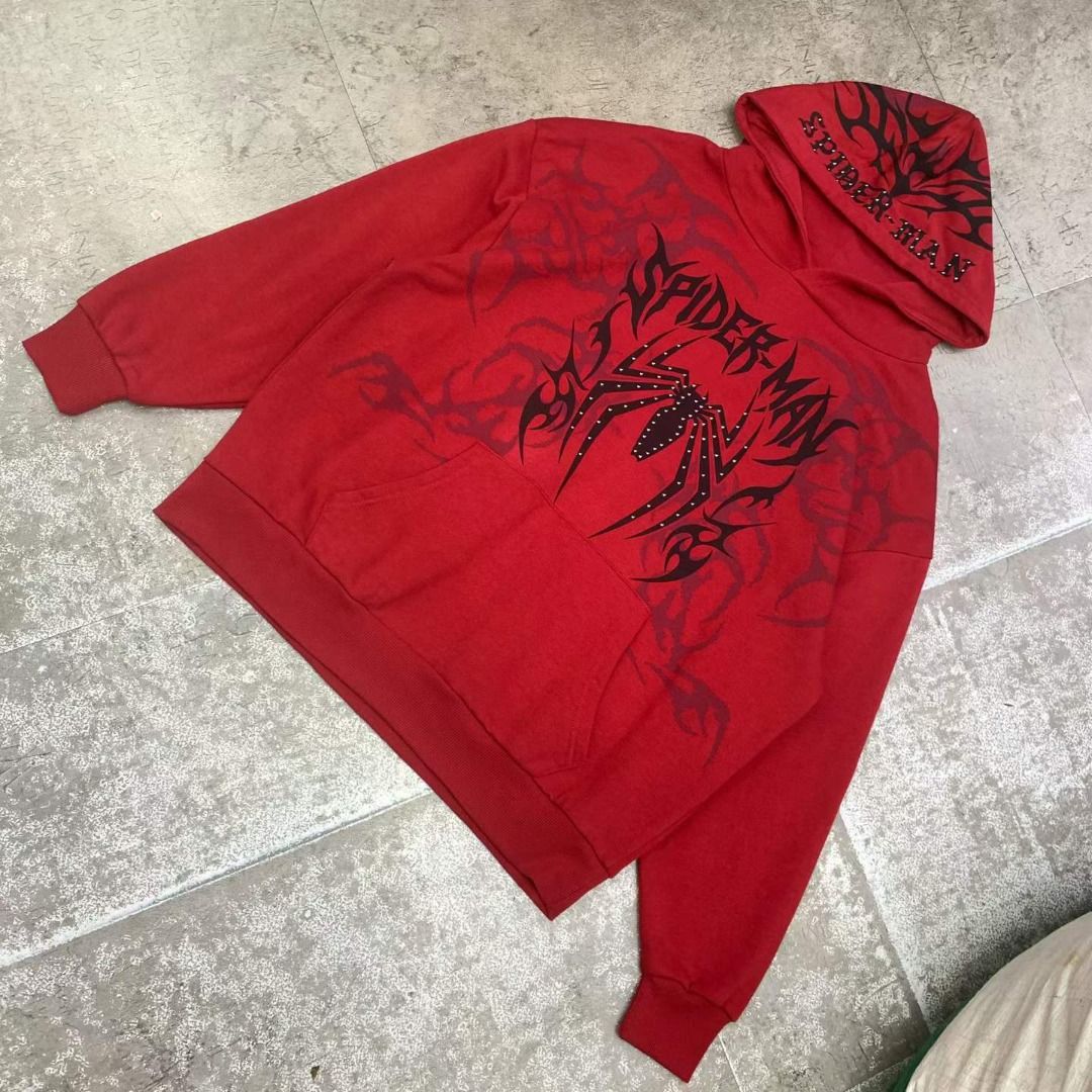 Isaac Morris Marvel Spider-Man Red Sweater A Gothic-style hooded top ...