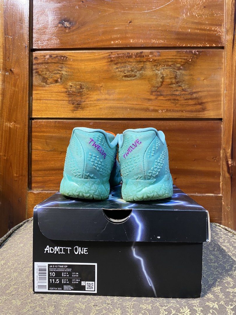 Ja 3 Twelve time (Category: Sneakers) located in Pasig City. Submitted by jrml24 (Listing ID 1470930169, Image 3). Description: Ja 3 ‘Twelve Time’ Size 10 ₱4,500.