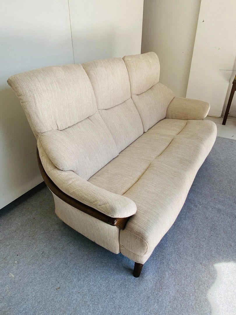 “JAPAN SURPLUS” 3-SEATER HIGHBACK FABRIC SOFA (Category: Sofas) located in Bulacan. Submitted by monmon555 (Listing ID 1470916499, Image 3). Description: “JAPAN SURPLUS” 3-SEATER HIGHBACK FABRIC SOFA SIZE: 68L” x 32W” x 17Sh” x 38H” inches (AS-IS ITEM) IN GOOD CONDITION.