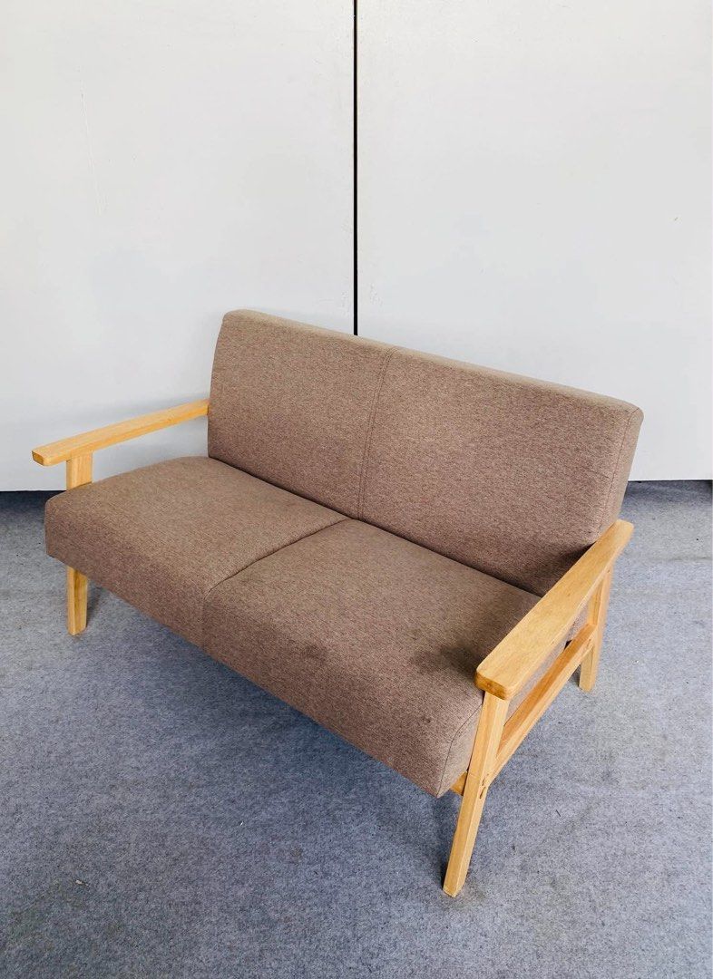 “JAPAN SURPLUS” MODERN 2-SEATER BROWN FABRIC SOFA (Category: Sofas) located in Bulacan. Submitted by monmon555 (Listing ID 1470916517, Image 3). Description: “JAPAN SURPLUS” MODERN 2-SEATER BROWN FABRIC SOFA SIZE: 48L” x 27W” x 18Sh” x 27.5H” inches (AS-IS ITEM) IN GOOD CONDITION.