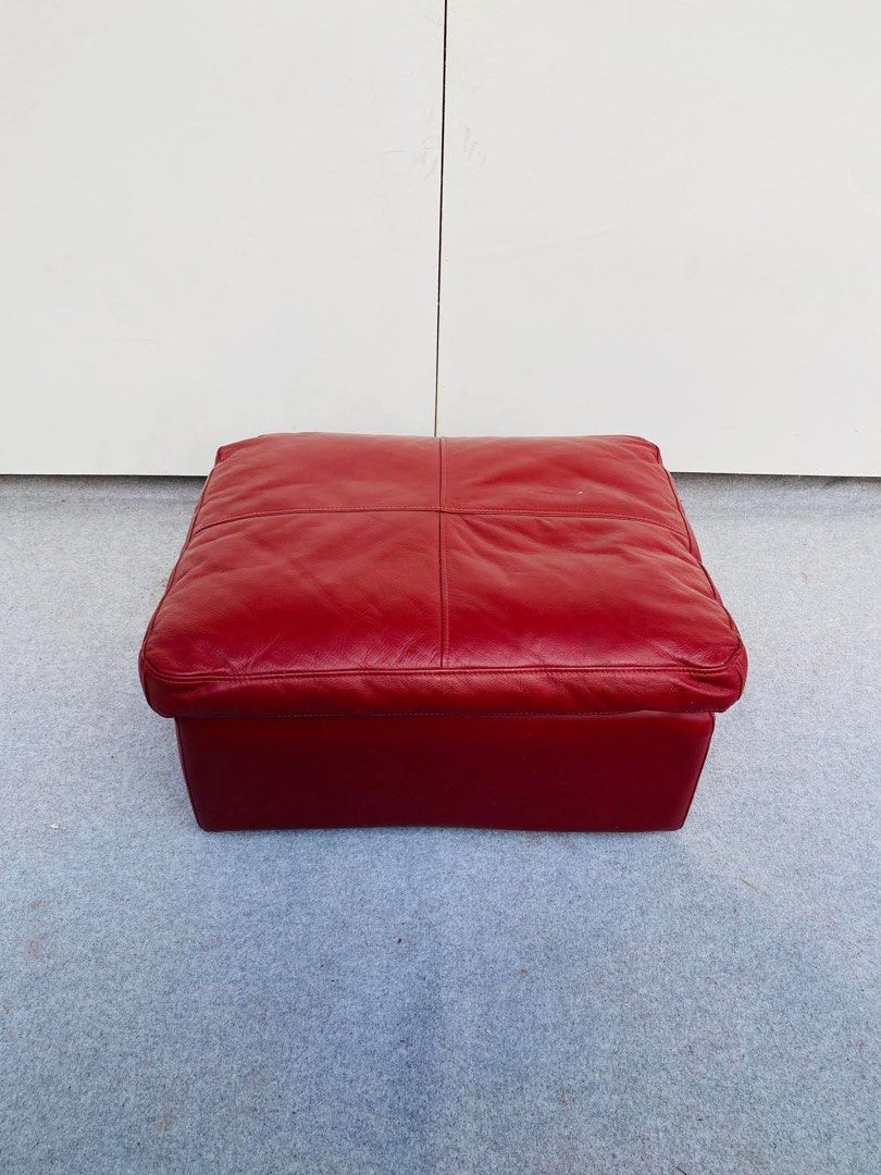 “JAPAN SURPLUS” NITORI RED OTTOMAN (Category: Chairs) located in Bulacan. Submitted by monmon555 (Listing ID 1470916631, Image 1). Description: “JAPAN SURPLUS” NITORI RED OTTOMAN SIZE: 28L” x 23W” x 15H” inches (AS-IS ITEM) IN GOOD CONDITION.