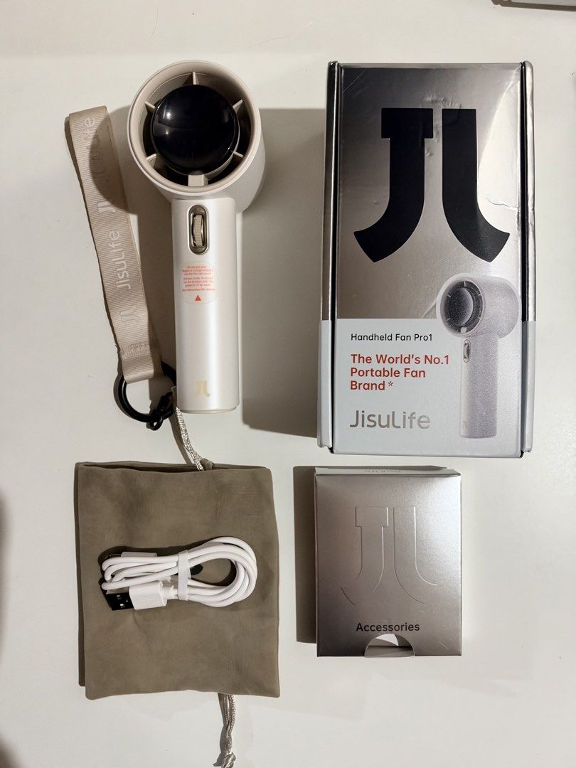 Jisulife Handheld Fan Pro1 - 3600mah (Category: Fans) located in Rizal. Submitted by shop.preloved.ph (Listing ID 1470830237, Image 1). Description: - complete accessories - walang problem - walang gasgas RFS: mag switch po sa mas compact na size.