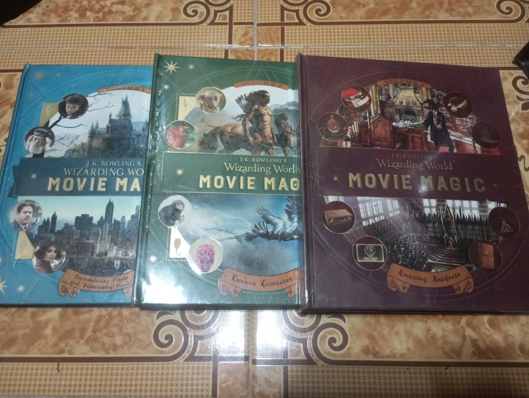 JK ROWLING'S WIZARDING WORLD MOVIE MAGIC (Category: Storybooks) located in Angono. Submitted by koorahpeekah (Listing ID 1470785469, Image 1). Description: FOR SALE JK ROWLING'S WIZARDING WORLD MOVIE MAGIC volume 1-3, selling as set for 2250 can lower price a bit for sure buyer all bought from national bookstore (og price is 1259 each) complete inclusion each book in good condition & w/ plastic cover dm if interested mop gcash payo/1 month instal