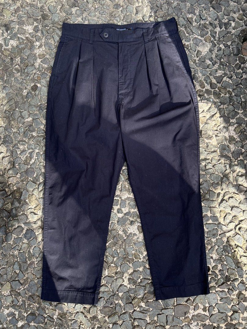 Junya Watanabe MAN Canvas Product Dyed Pants (Category: Chinos) located in Quezon City. Submitted by shanks. (Listing ID 1470866836, Image 1). Description: Junya Watanabe MAN Cotton Nylon Canvas Product Dyed Pants in Navy. Size : Small Dimensions : Length : 39 inches Inseam : 25 inches Leg opening : 7.5 inches Knee : 10 inches Thigh : 13 inches Front rise :14.5 inches Waistline : 34 inches Sign of wear in good condition .