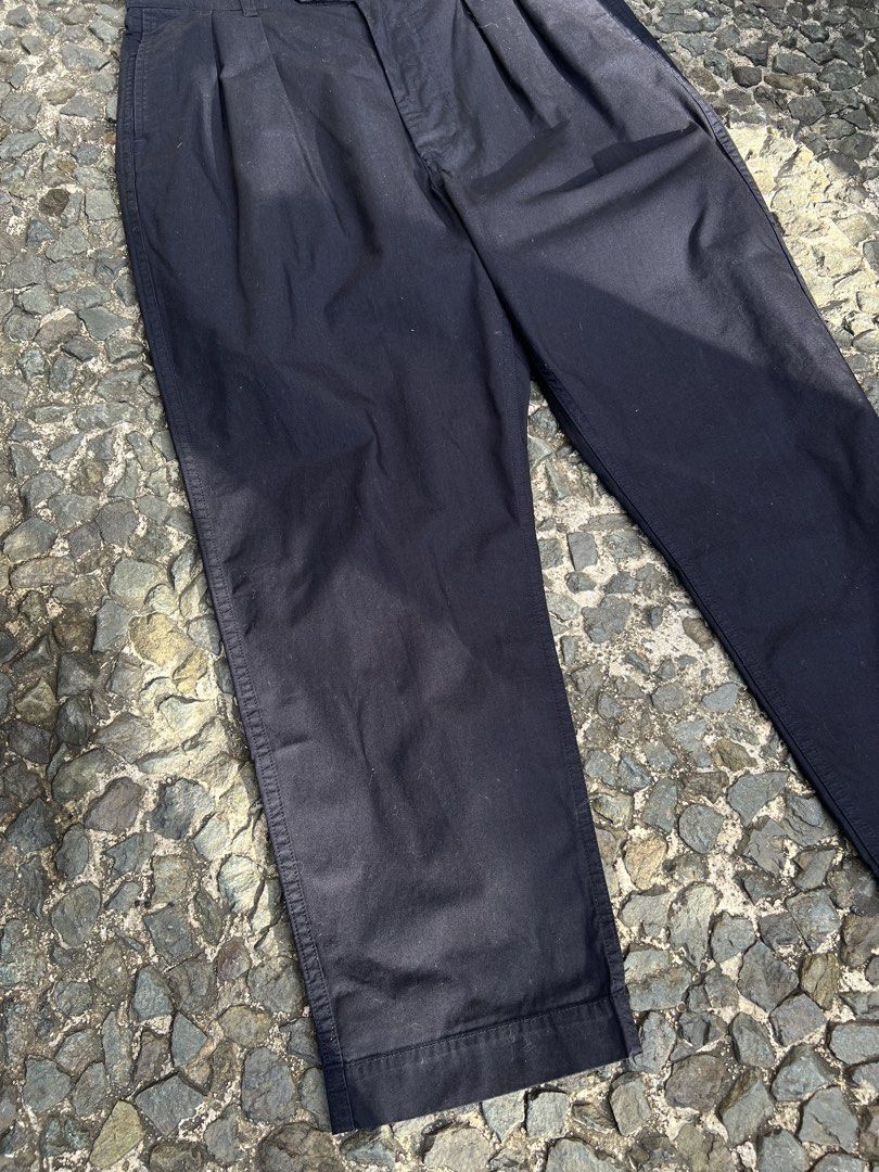 Junya Watanabe MAN Canvas Product Dyed Pants (Category: Chinos) located in Quezon City. Submitted by shanks. (Listing ID 1470866836, Image 2). Description: Junya Watanabe MAN Cotton Nylon Canvas Product Dyed Pants in Navy. Size : Small Dimensions : Length : 39 inches Inseam : 25 inches Leg opening : 7.5 inches Knee : 10 inches Thigh : 13 inches Front rise :14.5 inches Waistline : 34 inches Sign of wear in good condition .