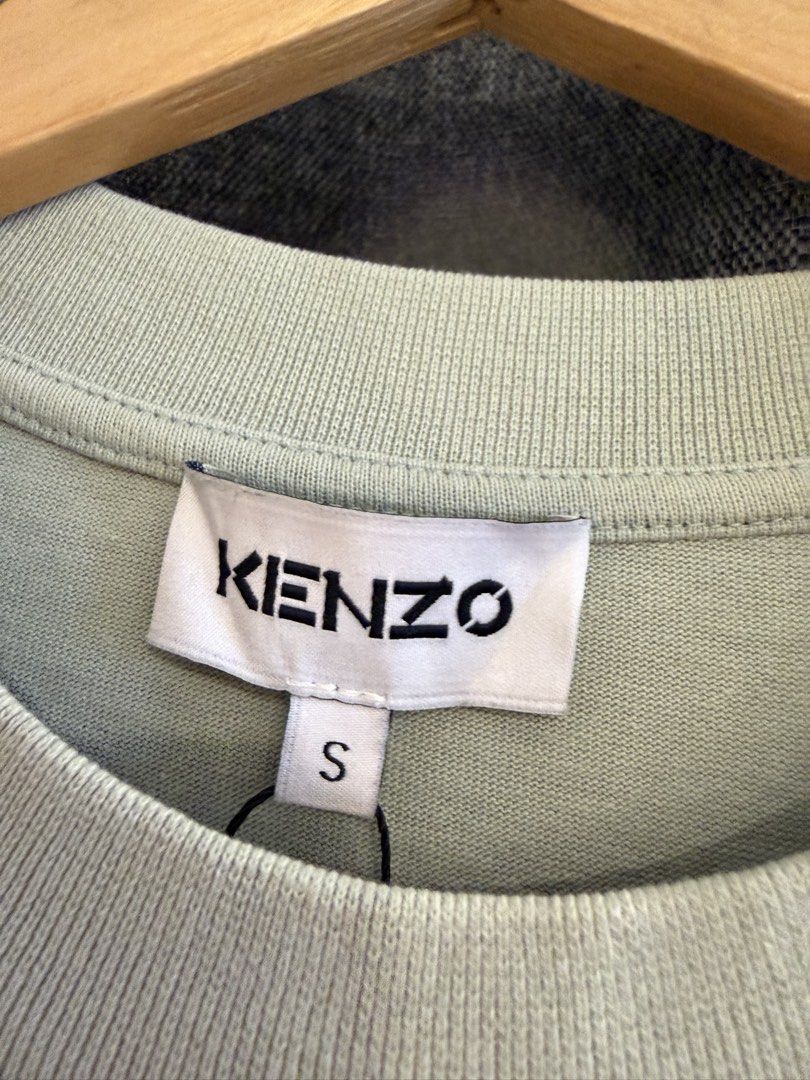 Kenzo (Category: Tshirts & Polo Shirts ) located in Quezon City. Submitted by macleen17 (Listing ID 1470780539, Image 3). Description: Kenzo Size S oversize Fit to Large Excellent Condition Apple green Color Big logo embroidery design.