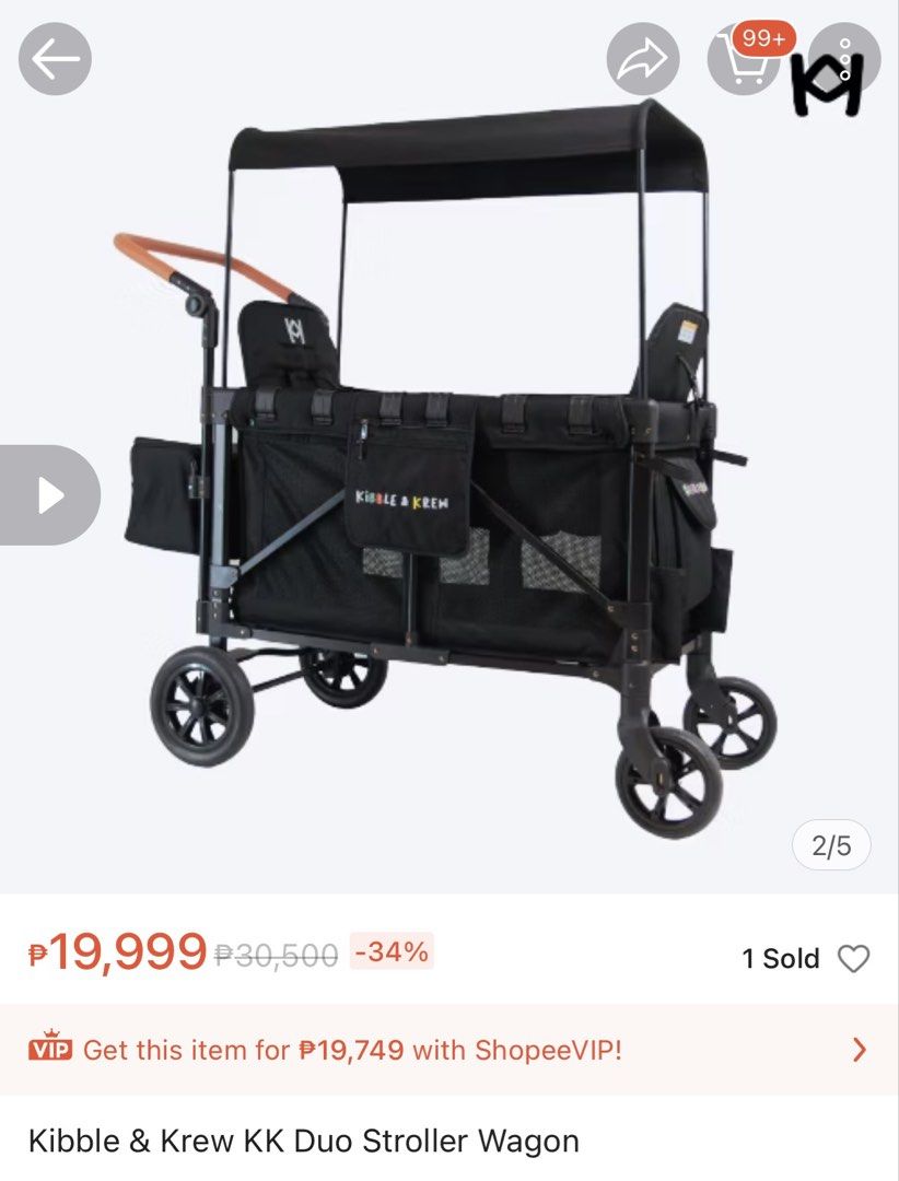 Kibble & Krew KK Duo Stroller Wagon (Category: Strollers) located in Manila. Submitted by freetree.ae9c1c (Listing ID 1470815807, Image 1). Description: Brand new sealed in box Bday gift sa twins ko pero meron na po kami Nice tong Kibble and Krew saw and tried one before Selling for 15k only Free delivery within MM.