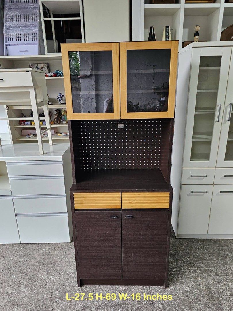 Kitchen Pantry Cabinet (Category: Shelves, Cabinets & Racks) located in Quezon City. Submitted by ledamadel (Listing ID 1470928068, Image 1). Description: Kitchen Pantry Cabinet ‼️₱4800‼️ ✔️L-27.5 H-69 W-16 Inches 📐 ✔️4 Doors,3 Shelfs & 2 Drawers 🗄 ✔️Compress & Mdf Back 🪵 ✔Scratches As-is! 👌 Location: 40 Aplaya St Napocor Vill. Tandang Sora Quezon City. For inquiry please Pm us or Call. 09066885859 Please like our page thanks! 👇👇👇👇 KMA O’