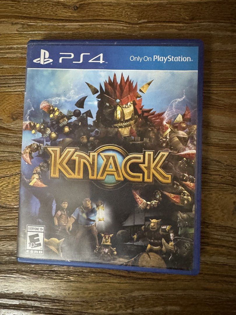 Knack PS4 Game (Category: PlayStation) located in Las Pinas. Submitted by emdjss (Listing ID 1470810486, Image 1). Description: - Original PS4 game disc and blue case included - Tested and 100% working, clean disc surface - ESRB Rating: Everyone 10+ (Fantasy Violence) - Includes original cover art and case insert - Features fun couch co-op adventure mode .