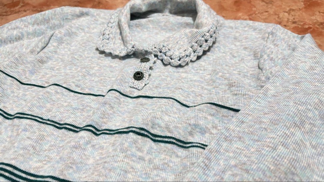 Knitted Ruffle Top (Category: Longsleeves) located in Baguio. Submitted by moimnz (Listing ID 1470812144, Image 2). Description: Best fits XS-Med Slight Stretch Thick Fabric .
