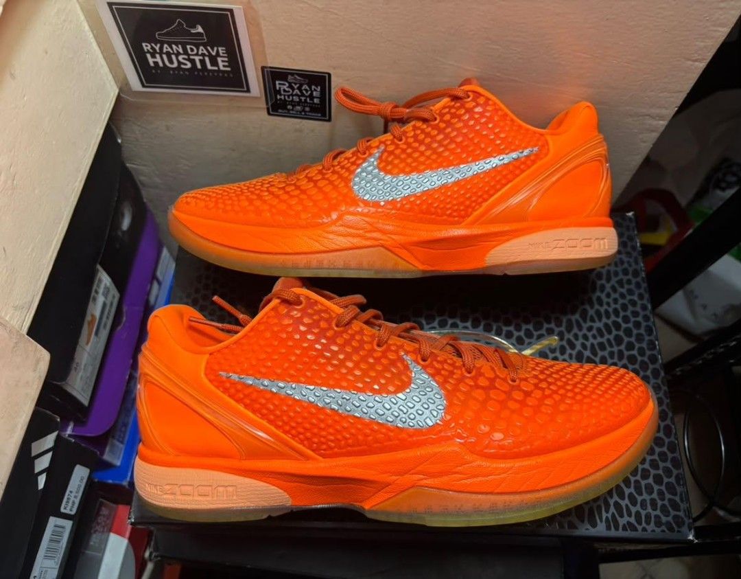 Kobe 6 Protro Total Orange (Category: Sneakers) located in Quezon City. Submitted by ryandavehustle (Listing ID 1470784732, Image 1). Description: Wts/Wtt 12,999 Pesos Firm! Kobe 6 Protro Total Orange Size 11 / Complete with OG Box Used a few times (9/10 Condition) Meetup: Novaliches QC, Sm North Edsa, Sm Fairview Can do shipping nationwide Can do COP via LBC (2k dp to avoid flaking) IG and FB: Ryan Dave Hustle.