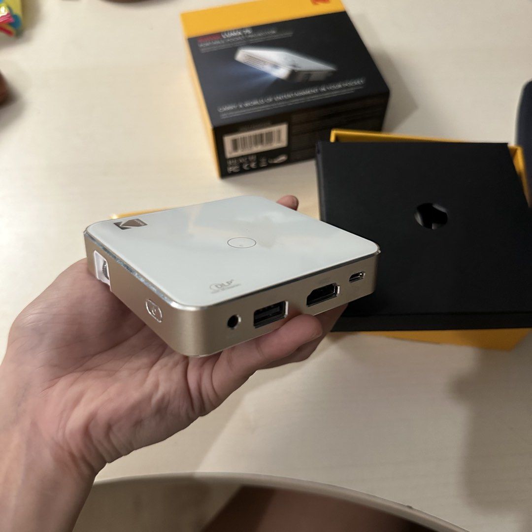 Kodak Luma 75 Portable Pocket Projector w/ 100" Projector Screen (Category: Projectors) located in Las Pinas. Submitted by heybellaaaa (Listing ID 1470840424, Image 3). Description: Kodak Luma 75 Portable Pocket Projector w/ 100" Projector Screen 💵 Orig price: 15k 💵 Selling price: 7,7k (slight nego sure buyer) (no issue - di nagagamit, working perfectly!) Specs: Supports up to 1080p FHD resolution HDMI and USB inputs Portable, ultra-lightweight