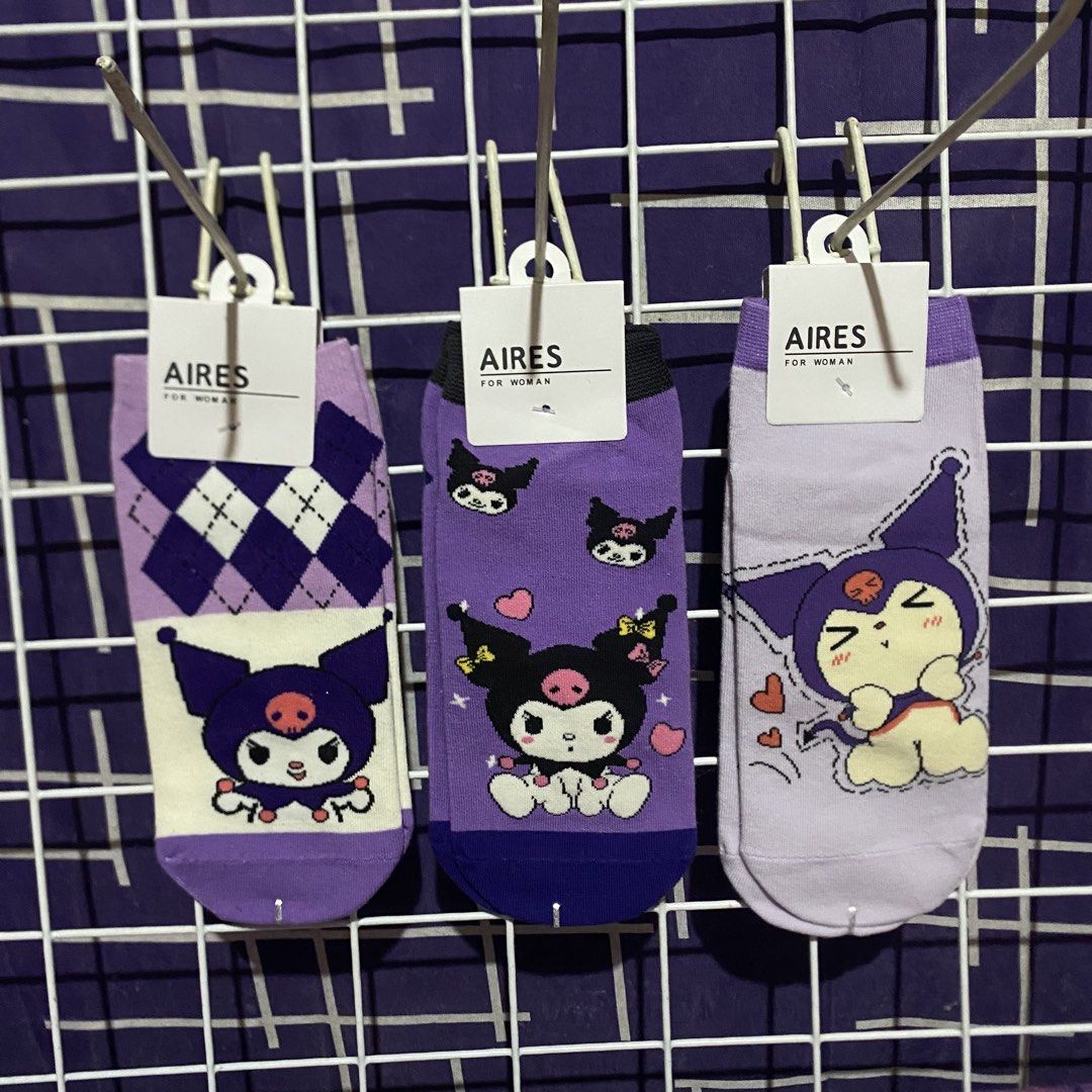 Kuromi Ankle Socks (Category: Character Goods) located in Bulacan. Submitted by cute.finds.ph (Listing ID 1470867628, Image 1). Description: —₱50 each.