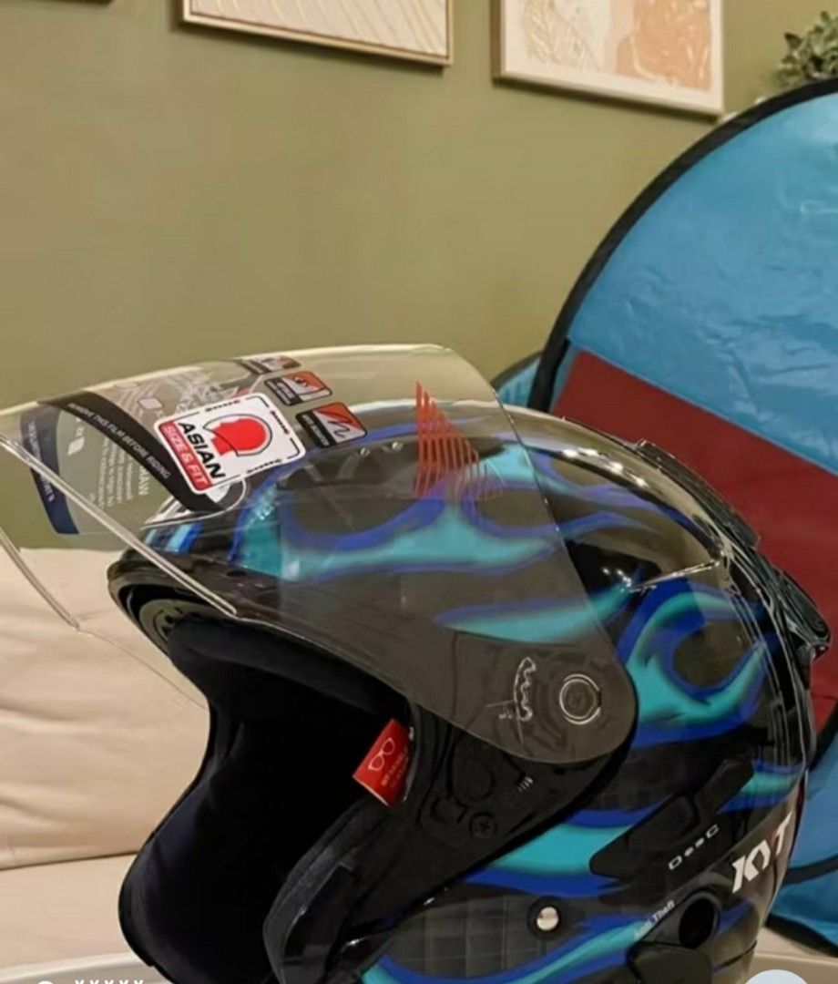 Kyt flame blue helmet large size bnew (Category: Helmets and other Riding Gears) located in Las Pinas. Submitted by ejalaisa0018665 (Listing ID 1470813886, Image 1). Description: kyt flame blue helmet large size brand new.