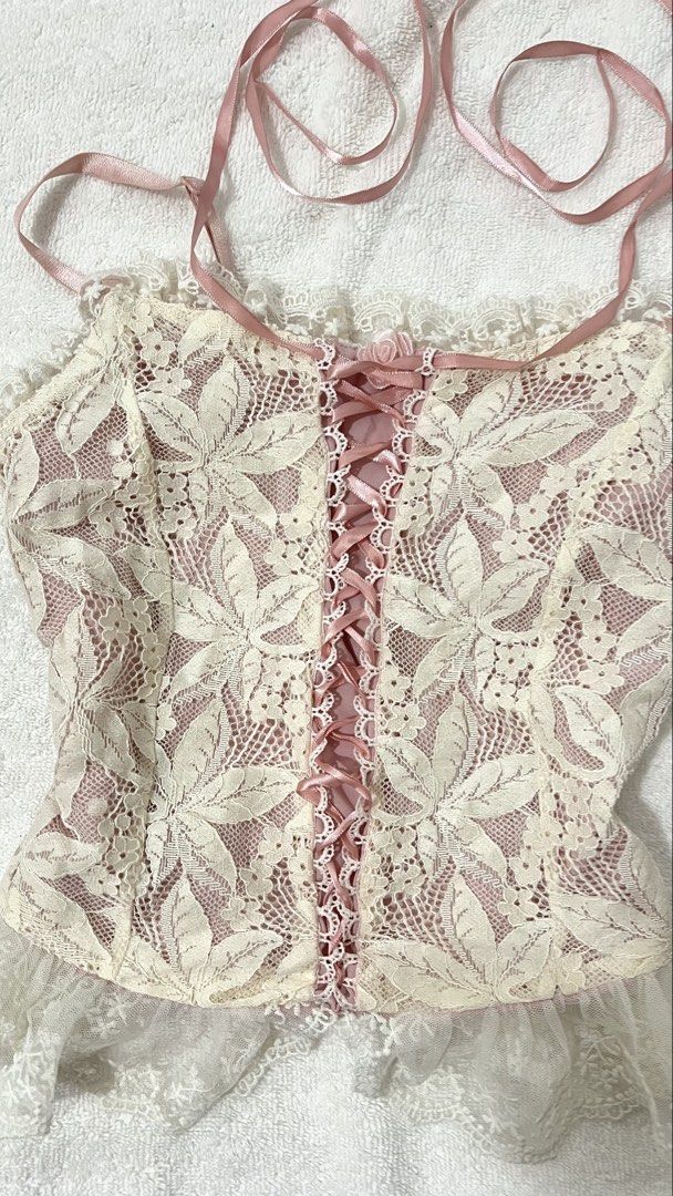 Lace Corset with Pink Accents (Category: Others Tops) located in Baguio. Submitted by from_mimi (Listing ID 1470931417, Image 3). Description: .
