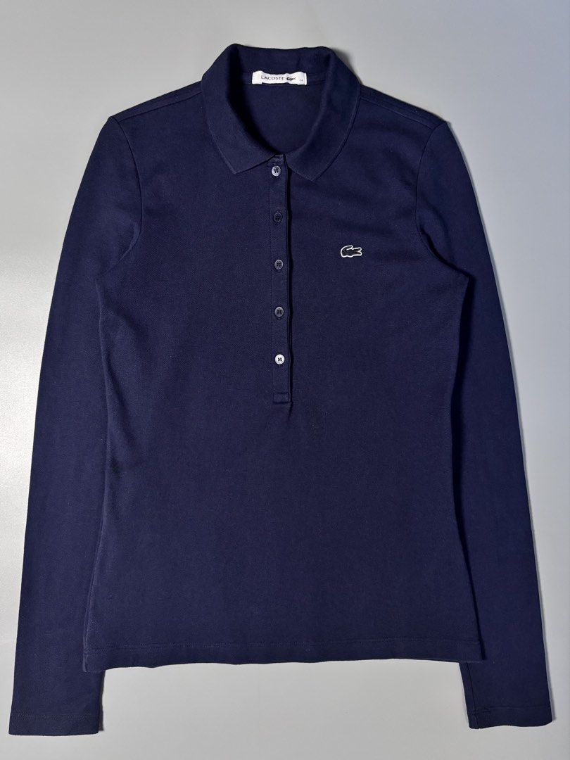 Lacoste 5 Buttons Long Sleeve (Category: Longsleeves) located in Pulilan. Submitted by dmappareal (Listing ID 1470890715, Image 1). Description: Lacoste 5 Buttons Long Sleeve 16 x 23.5 34 on tag 9.7 Color rate Excellent - Like new condition Issue : Stain ( not noticeable when worn ) ₱ 1,750.