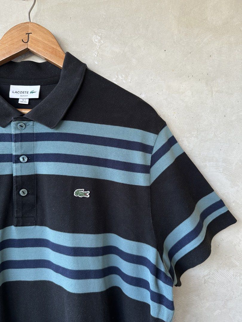 LACOSTE - Classic Stripe Poloshirt (Category: Tshirts & Polo Shirts ) located in Cavite. Submitted by second_story_ph (Listing ID 1470830649, Image 2). Description: LACOSTE - Classic Stripe Poloshirt Size: XXL Dimension: 24” Width / 26.5” Length Condition: 8/10 Good Condition.