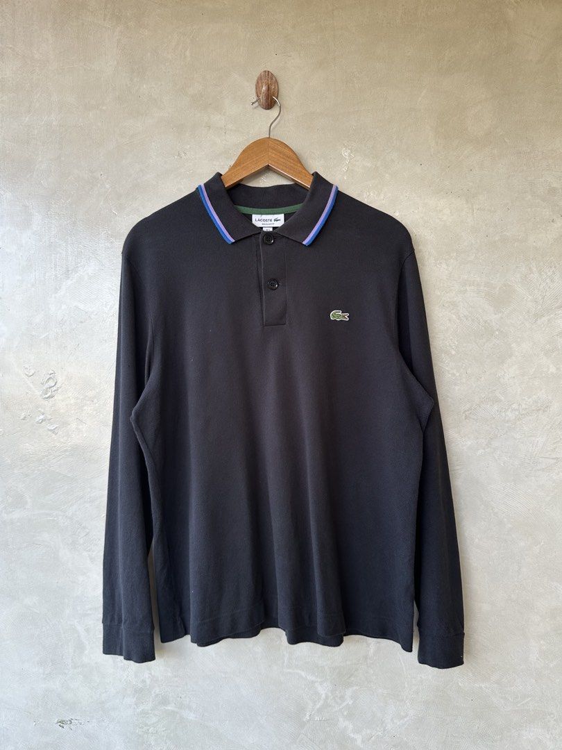 LACOSTE - Stripe Collar L/S Shirt (Category: Tshirts & Polo Shirts ) located in Cavite. Submitted by second_story_ph (Listing ID 1470829778, Image 2). Description: LACOSTE - Stripe Collar L/S Shirt Size: Large Dimension: 22” Width / 27” Length Condition: Excellent.
