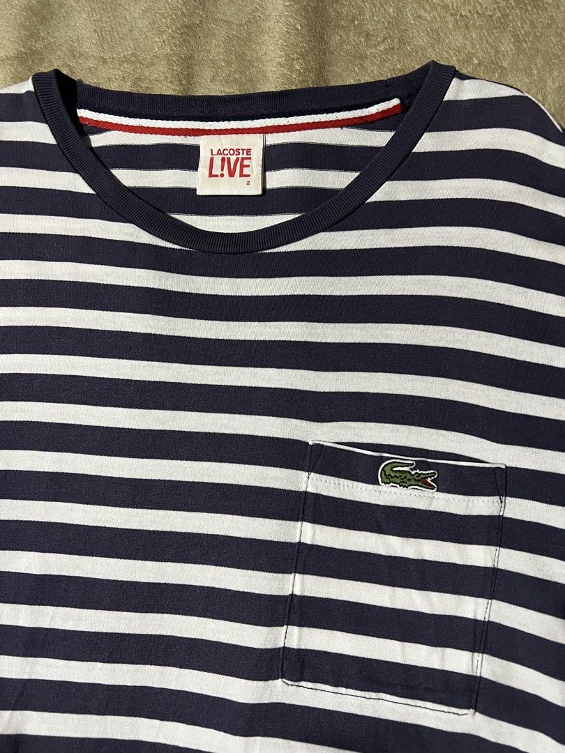 Lacoste Live Longsleeve Stripe Size 2 (Category: Coats, Jackets and Outerwear) located in Cebu City. Submitted by jlturno1999 (Listing ID 1470773122, Image 3). Description: Lacoste Live Longsleeve Stripe Size 2 Good condition 19x27 dimensions stretchable 8/10 color rate Legit/authentic Need wash.