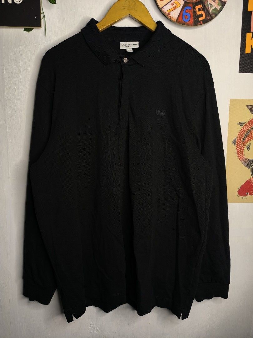 LACOSTE LONGSLEEVE (Category: Tshirts & Polo Shirts ) located in Puerto Princesa. Submitted by thriftykoi (Listing ID 1470900468, Image 1). Description: 📏Dimensions: 23 x 29 📐Size: L 🎨Color Rate: 9/10 ⭕Condition: 9/10 🩹Issue: ❌.