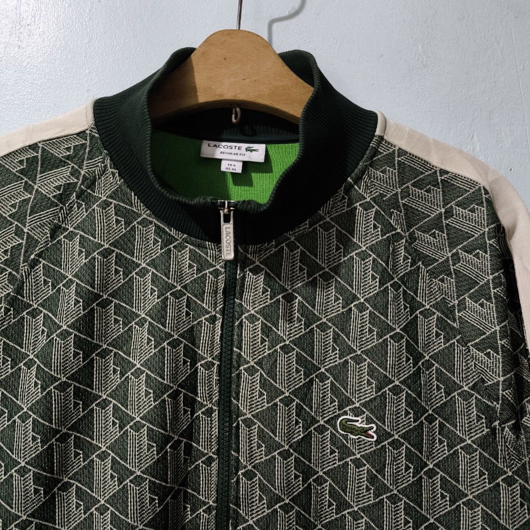 Lacoste Monogram Jacquard Track Full Zip Jacket (Category: Coats, Jackets and Outerwear) located in Quezon City. Submitted by jedclo (Listing ID 1470834607, Image 2). Description: Size XL (6) Width: 23 Length: 27 In pristine condition Color due lightning MOP: GCASH, DM to purchase Disclaimer: "All brand names, logos, and images are registered trademarks of their respective owners. No affiliation or copyright infringement intended.